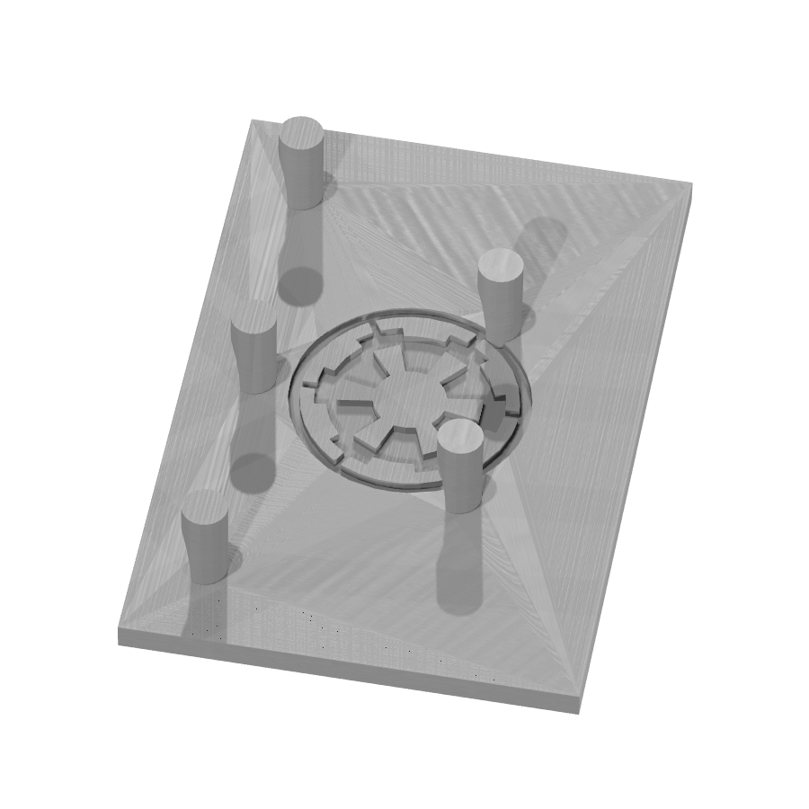 bild nr 7 på produkten: Väggmonterad nyckelringshållare i form av ett Star Wars-inspirerat imperiemotiv, tillverkad med 3D-printning för att ge din heminredning en touch av science fiction och funktion för att samla dina nycklar på ett snyggt sätt