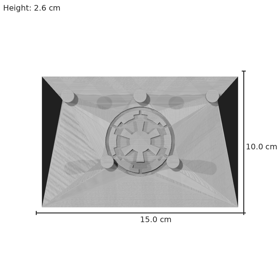 bild nr 8 på produkten: Väggmonterad nyckelringshållare i form av ett Star Wars-inspirerat imperiemotiv, tillverkad med 3D-printning för att ge din heminredning en touch av science fiction och funktion för att samla dina nycklar på ett snyggt sätt
