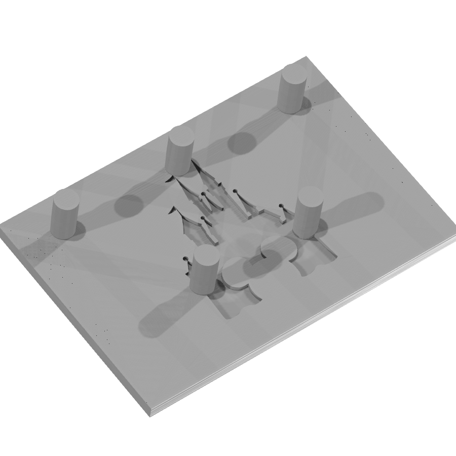 Bild på 3D printad produkt med namn: Väggmonterad nyckelringshållare inspirerad av det magiska slottet från älskade sagor och filmer, perfekt för hemmet eller som gåva
