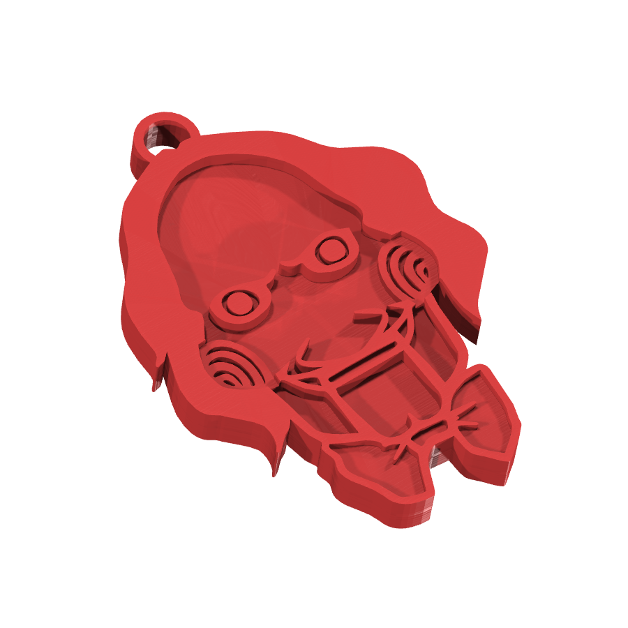 Bild på 3D printad produkt med namn: Nyckelring inspirerad av filmserien Saw, en unik och skrämmande accessoar för fans av skräckgenren som vill lägga till en touch av thrill i sin vardag