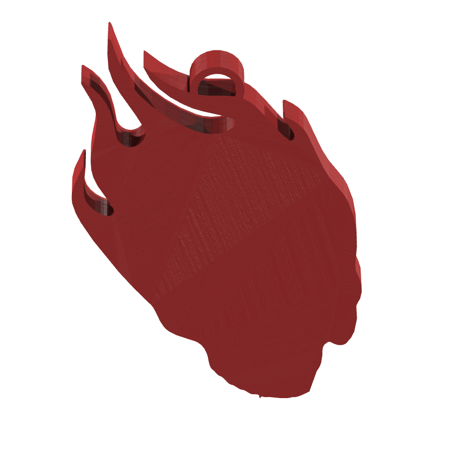 bild nr 5 på produkten: Nyckelring i form av en flammande skalle, inspirerad av rebelliska och modiga teman, perfekt för den som vill göra ett uttalande med sina tillbehör