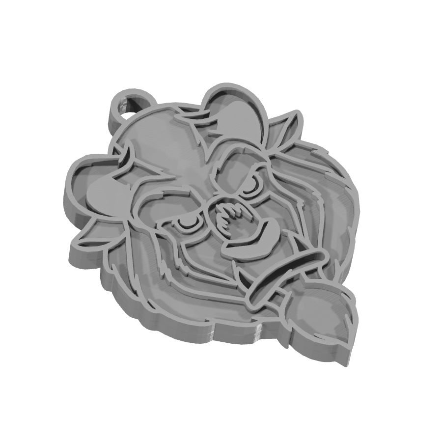 Bild på 3D printad produkt med namn: Nyckelring The Beast, en imponerande och detaljerad 3D-printad nyckelring inspirerad av den mytiska världen av monstertänder och överdimensionerade kreatur, perfekt för fantasifullhet och äventyrslystna personer