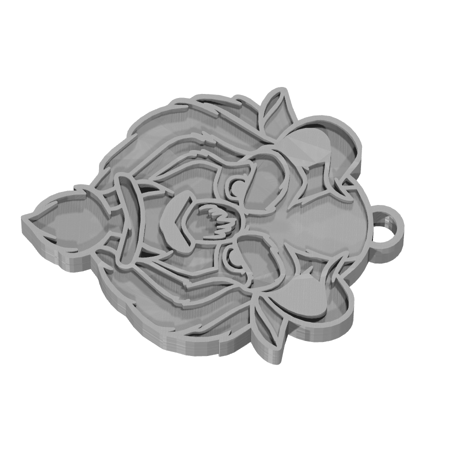 bild nr 3 på produkten: Nyckelring The Beast, en imponerande och detaljerad 3D-printad nyckelring inspirerad av den mytiska världen av monstertänder och överdimensionerade kreatur, perfekt för fantasifullhet och äventyrslystna personer