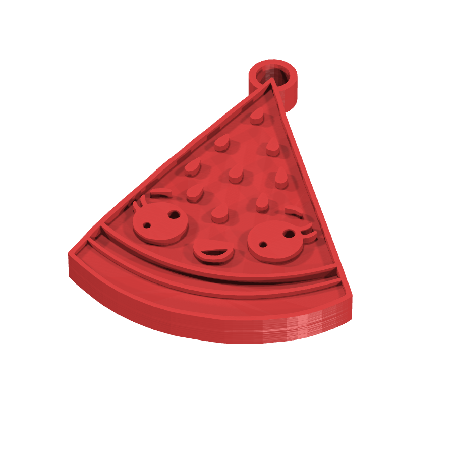 bild nr 1 på produkten: Nyckelring i form av vattenmelon, en rolig och praktisk tillbehör för hemmet eller som en personlig gåva, inspirerad av sommaren och frukt