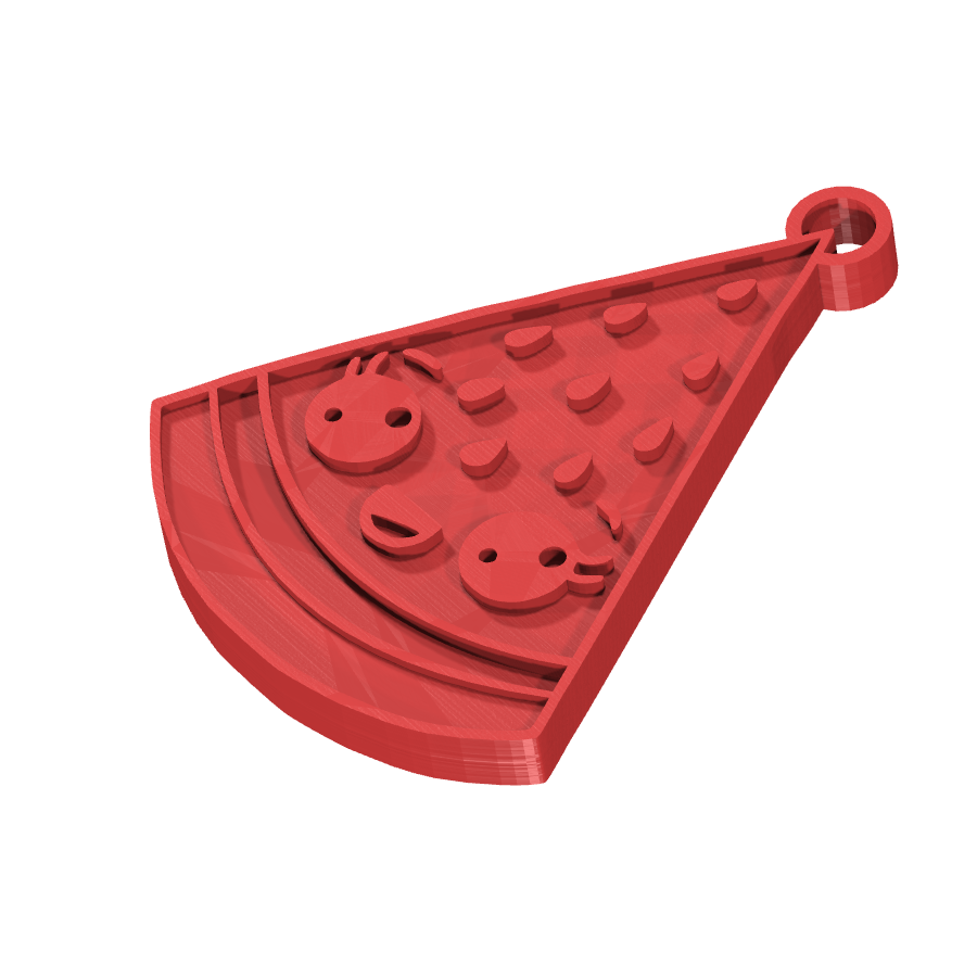 bild nr 2 på produkten: Nyckelring i form av vattenmelon, en rolig och praktisk tillbehör för hemmet eller som en personlig gåva, inspirerad av sommaren och frukt