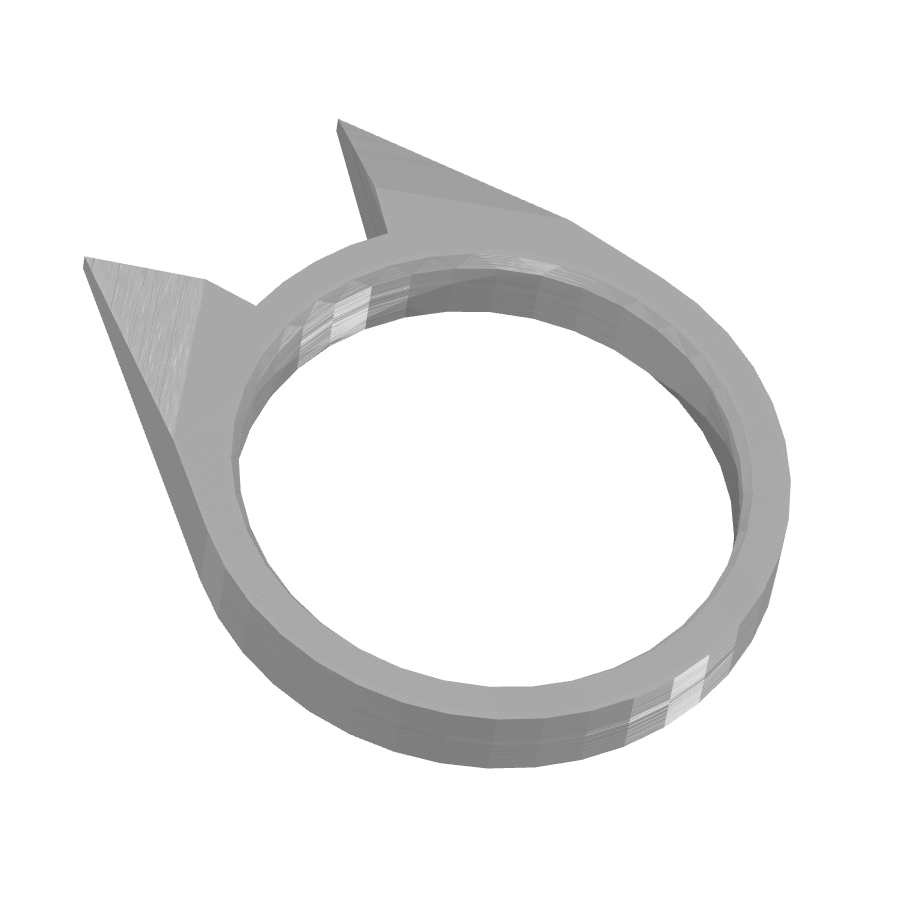 Bild på 3D printad produkt med namn: Snygg ring storlek 8, enkel och stilren accessoar för vardagsbruk eller speciella tillfällen, passar för både män och kvinnor och kan bäras ensam eller tillsammans med andra smycken