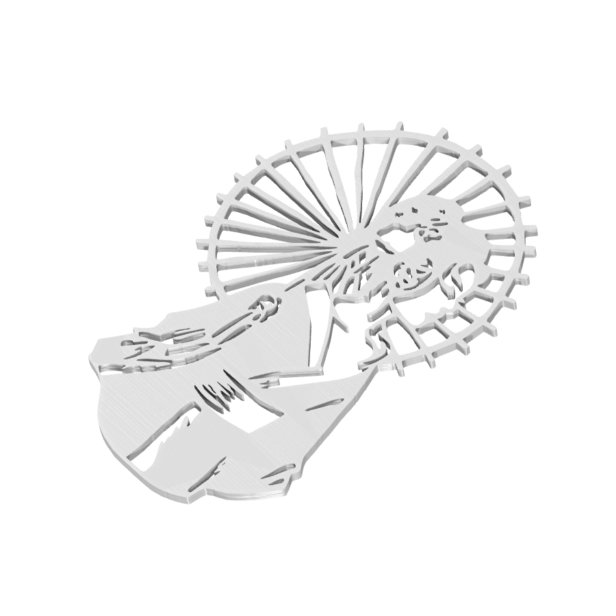 bild nr 2 på produkten: Väggkonst - 3D-printad Geisha-motiv, inspirerad av den klassiska japanska estetiken, perfekt för heminredning och dekoration