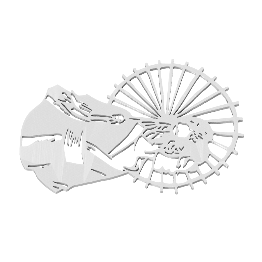 bild nr 3 på produkten: Väggkonst - 3D-printad Geisha-motiv, inspirerad av den klassiska japanska estetiken, perfekt för heminredning och dekoration