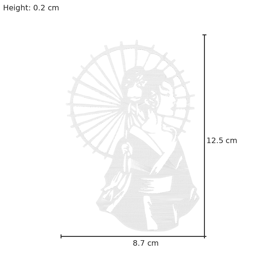 bild nr 8 på produkten: Väggkonst - 3D-printad Geisha-motiv, inspirerad av den klassiska japanska estetiken, perfekt för heminredning och dekoration