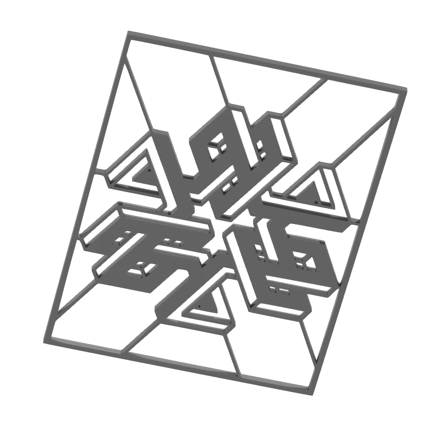 bild nr 5 på produkten: Väggkonst - Opticalframe, en fascinerande 3D-printad dekoration för hem och kontor med geometriska former och ljusoptiska illusioner