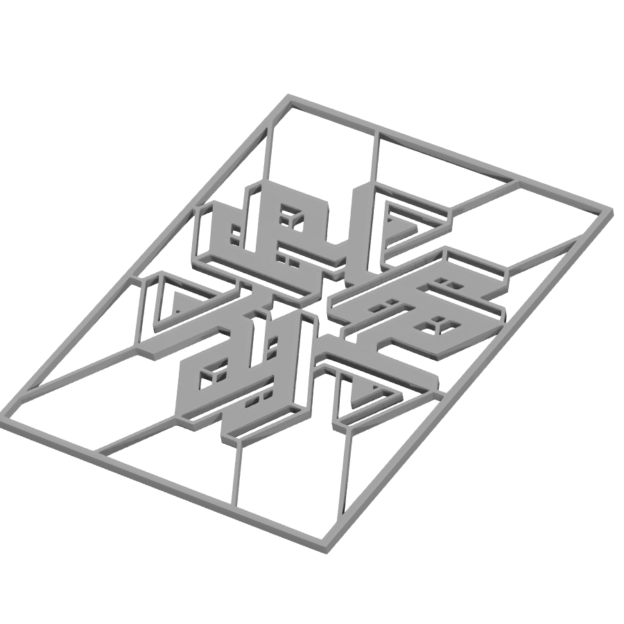 bild nr 6 på produkten: Väggkonst - Opticalframe, en fascinerande 3D-printad dekoration för hem och kontor med geometriska former och ljusoptiska illusioner