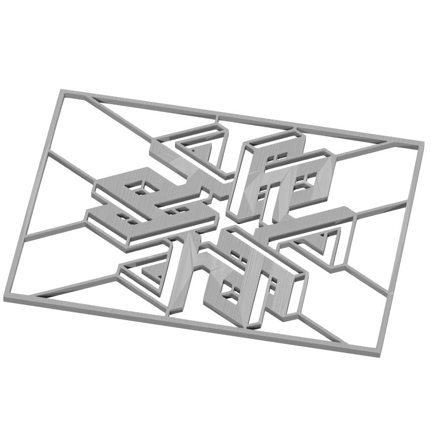 bild nr 7 på produkten: Väggkonst - Opticalframe, en fascinerande 3D-printad dekoration för hem och kontor med geometriska former och ljusoptiska illusioner