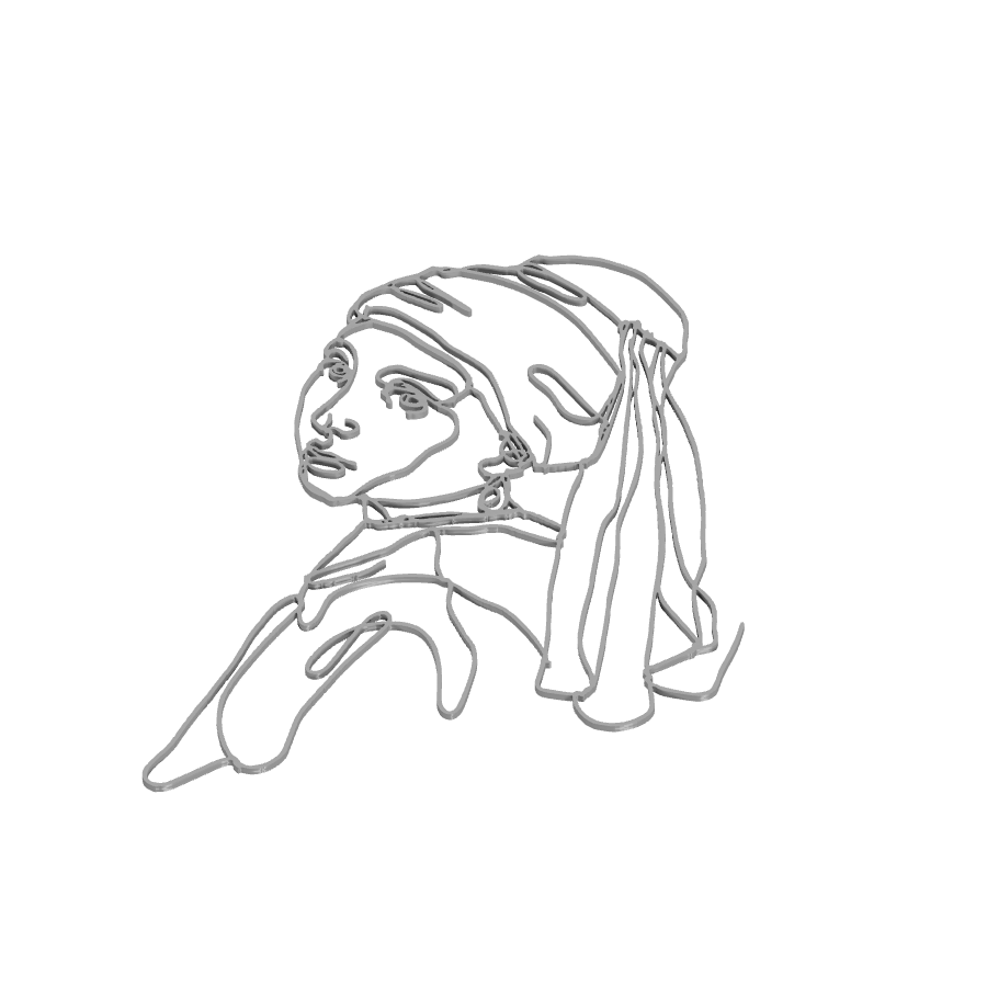 bild nr 1 på produkten: Väggkonst med kvinna i futuristisk stil, inspirerad av digital konst och teknik, perfekt för heminredning och teknikintresserade