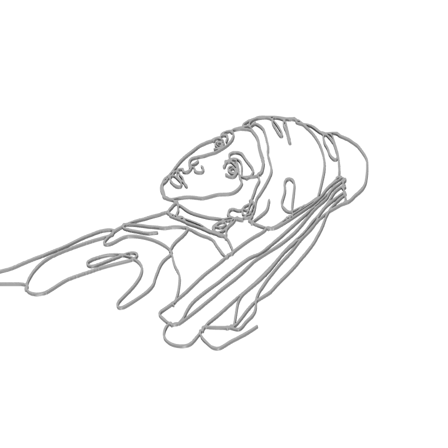 bild nr 2 på produkten: Väggkonst med kvinna i futuristisk stil, inspirerad av digital konst och teknik, perfekt för heminredning och teknikintresserade