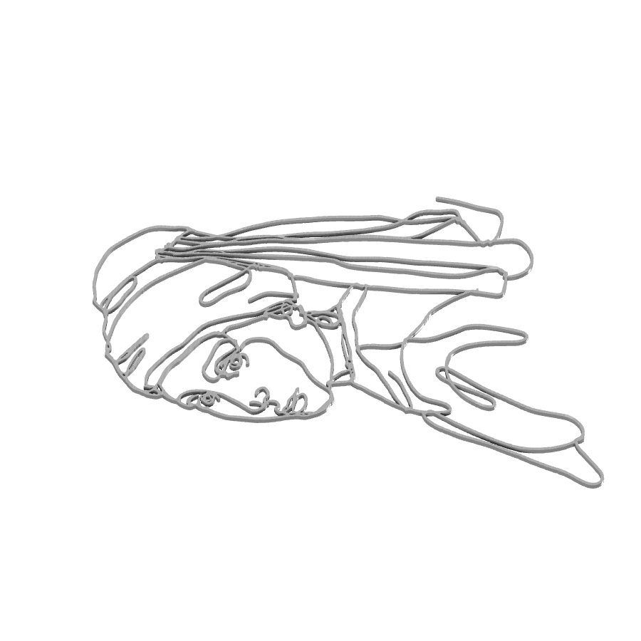 bild nr 7 på produkten: Väggkonst med kvinna i futuristisk stil, inspirerad av digital konst och teknik, perfekt för heminredning och teknikintresserade