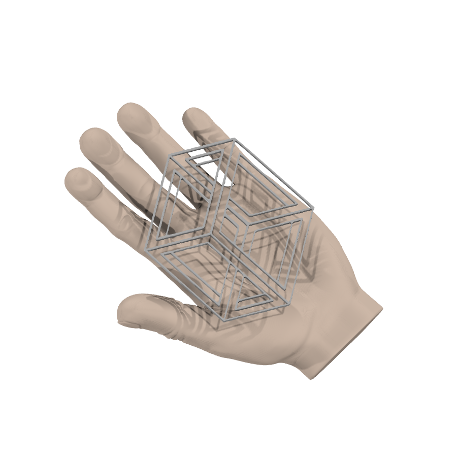 bild nr 4 på produkten: Väggkonst - optisk illision Impossiblebox, en mystisk och intressant 3D-printad dekorationsdetalj som inspirerar till eftertanke och samtal