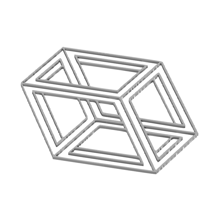 bild nr 7 på produkten: Väggkonst - optisk illision Impossiblebox, en mystisk och intressant 3D-printad dekorationsdetalj som inspirerar till eftertanke och samtal