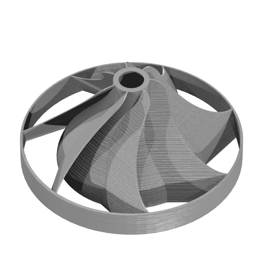 bild nr 1 på produkten: Kompressorhjul / turbin, som dekoration eller för utbildningssyfte. för tekniskt intresserade