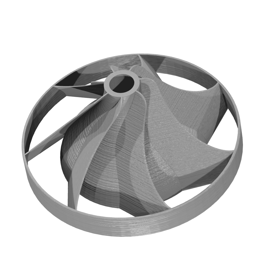 bild nr 2 på produkten: Kompressorhjul / turbin, som dekoration eller för utbildningssyfte. för tekniskt intresserade