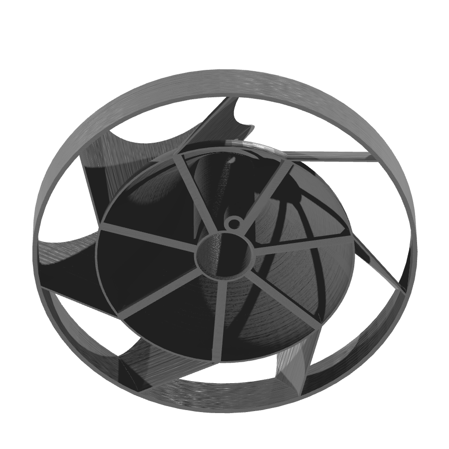 bild nr 5 på produkten: Kompressorhjul / turbin, som dekoration eller för utbildningssyfte. för tekniskt intresserade