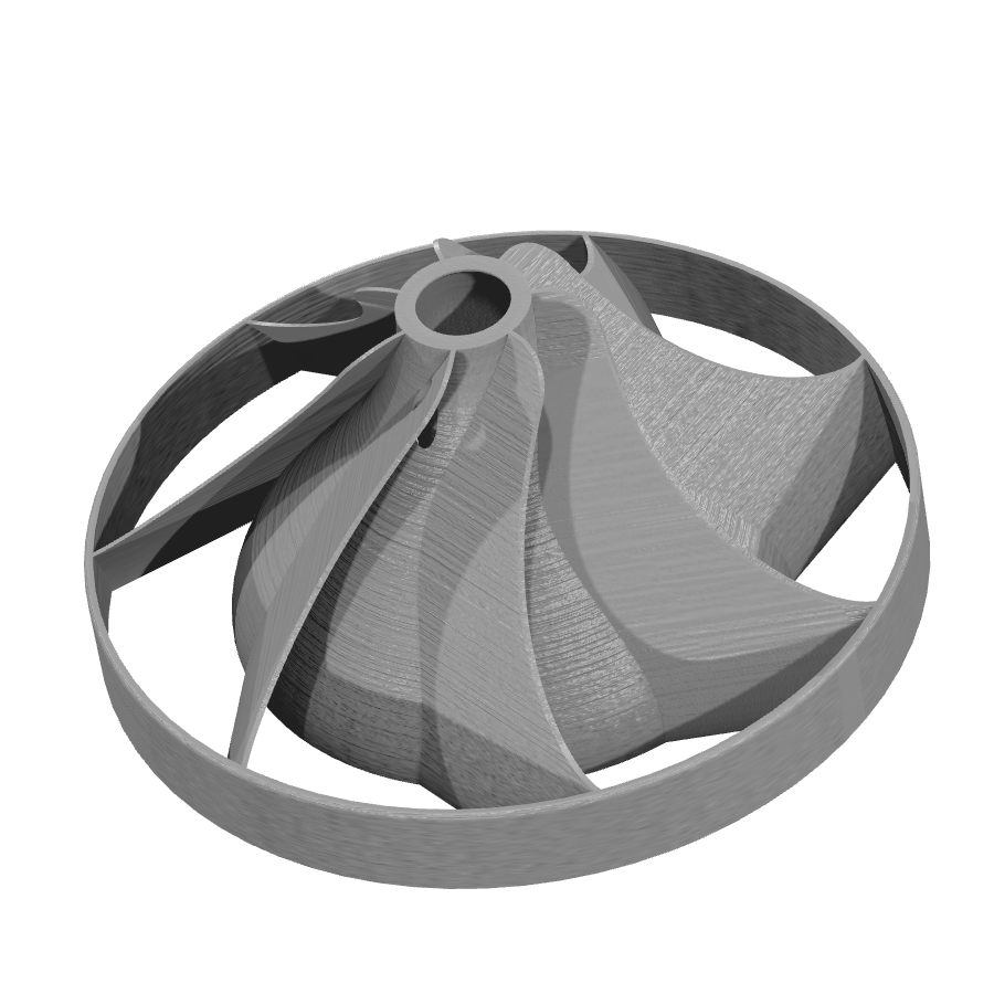 bild nr 6 på produkten: Kompressorhjul / turbin, som dekoration eller för utbildningssyfte. för tekniskt intresserade