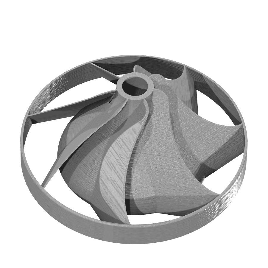 bild nr 7 på produkten: Kompressorhjul / turbin, som dekoration eller för utbildningssyfte. för tekniskt intresserade