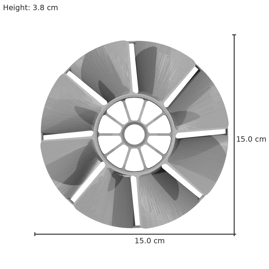 bild nr 8 på produkten: Kompressor, Turbin, kompressorhjul inspirerad av Ventola Compressore Fini V1, perfekt för 3D-utskrifter och tekniska projekt