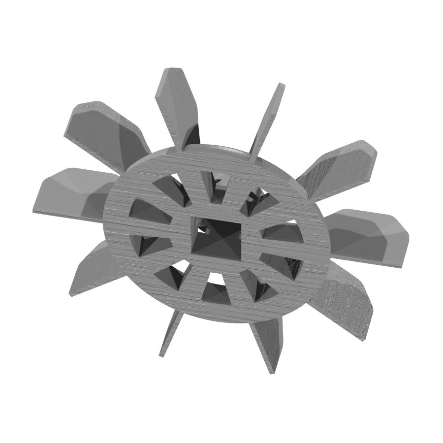 bild nr 1 på produkten: Kompressorhjul för dekoration och utbildning, perfekt för tekniska entusiaster och studenter som vill lära sig om kompressorbladens design och funktion