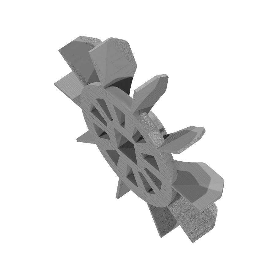 bild nr 2 på produkten: Kompressorhjul för dekoration och utbildning, perfekt för tekniska entusiaster och studenter som vill lära sig om kompressorbladens design och funktion