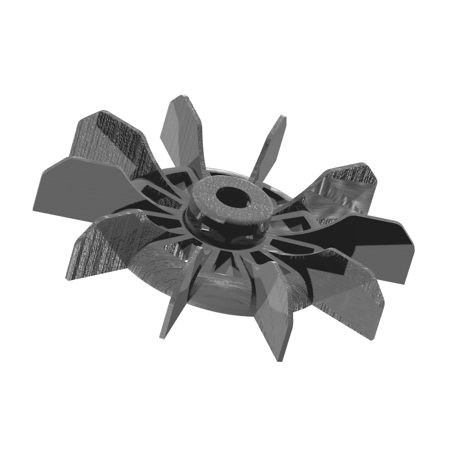 bild nr 5 på produkten: Kompressorhjul för dekoration och utbildning, perfekt för tekniska entusiaster och studenter som vill lära sig om kompressorbladens design och funktion