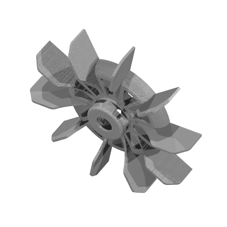 bild nr 6 på produkten: Kompressorhjul för dekoration och utbildning, perfekt för tekniska entusiaster och studenter som vill lära sig om kompressorbladens design och funktion