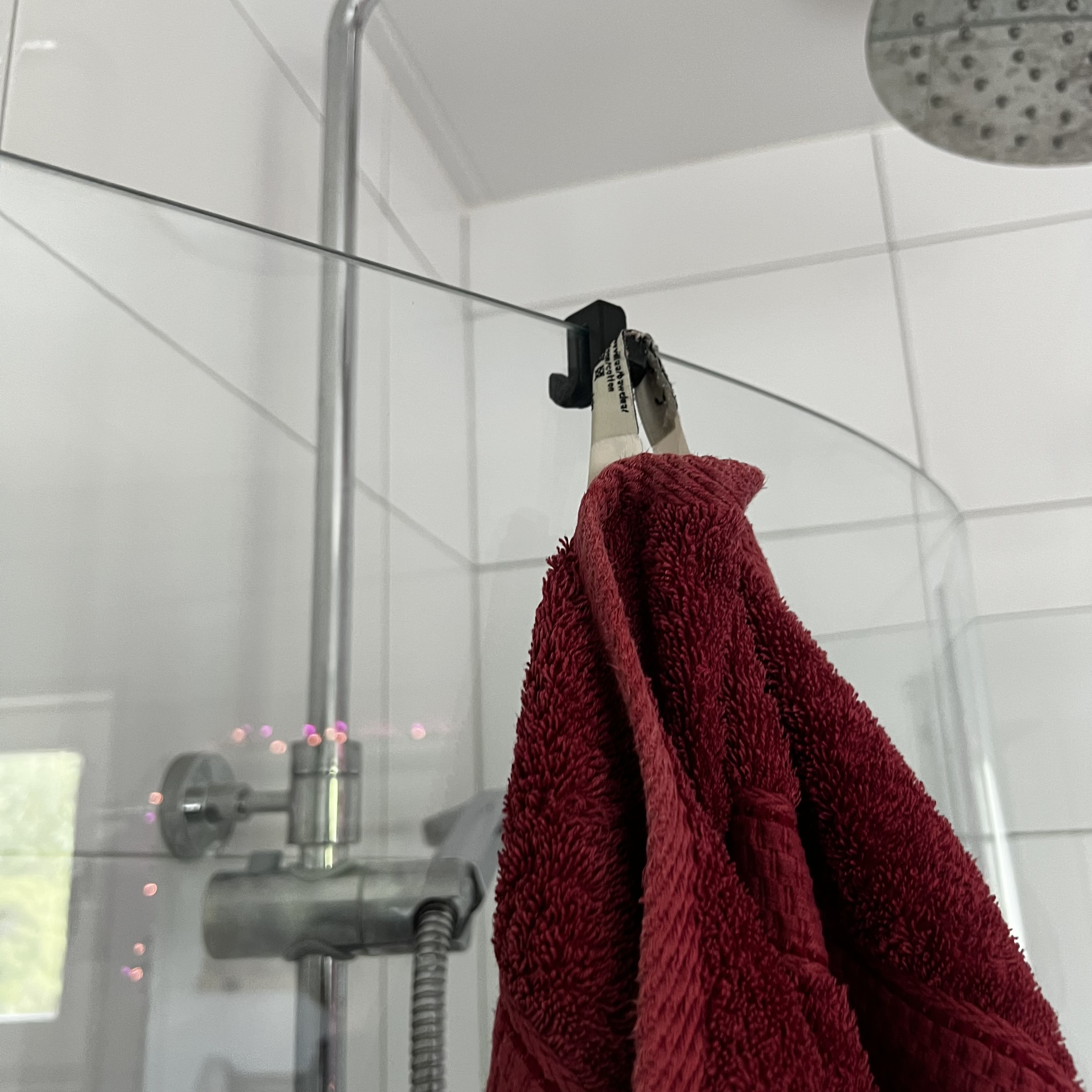 bild nr 1 på produkten: Krok till dusch glasdörr - För 6mm tjockt glas - Krok på insidan och utsidan - Hem