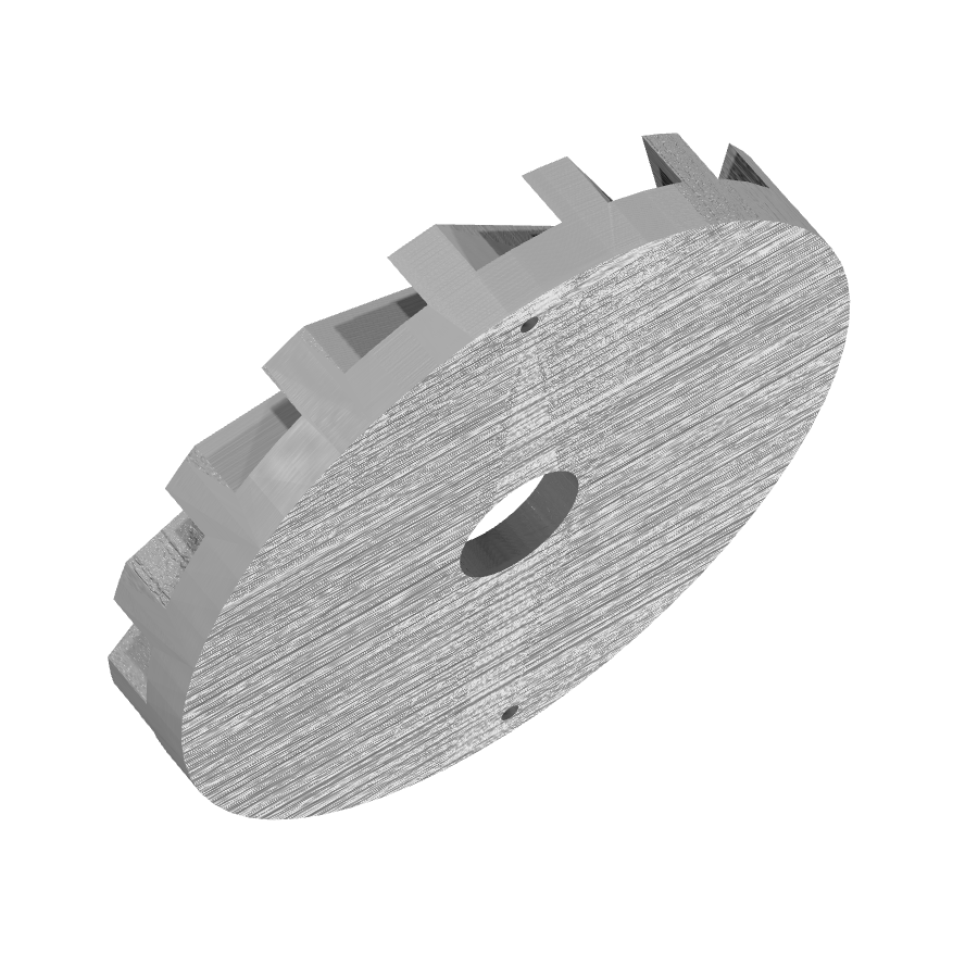 Bild på 3D printad produkt med namn: Kompressorhjul för projektbygg, dekoration eller utbildning - Diffuser 2, en praktisk och dekorativ lösning för olika tillämpningar - Namn: Attino