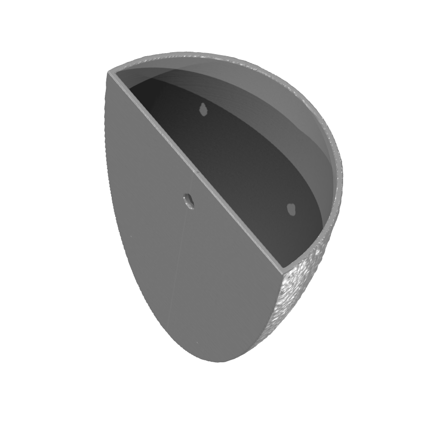 Bild på 3D printad produkt med namn: Väggmonterad kruka med sten liknande yta, en funktionell och dekorativ skål som ser ut som en naturlig sten och passar för växter eller blommor