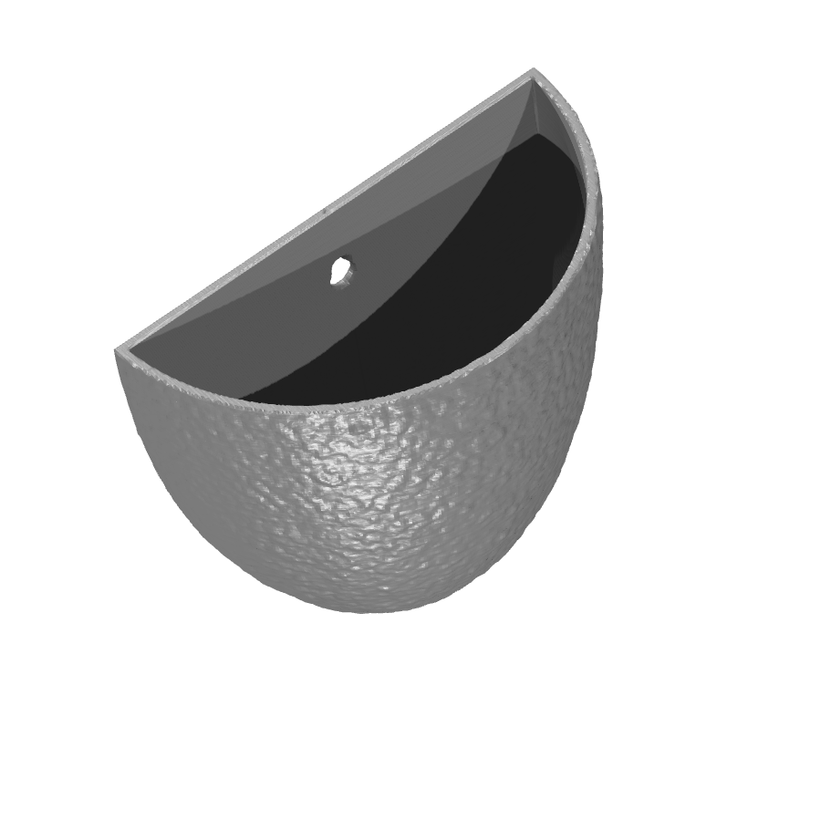 bild nr 2 på produkten: Väggmonterad kruka med sten liknande yta, en funktionell och dekorativ skål som ser ut som en naturlig sten och passar för växter eller blommor