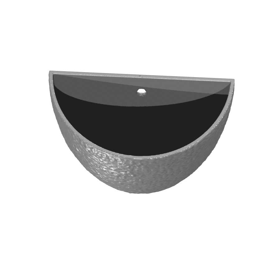 bild nr 3 på produkten: Väggmonterad kruka med sten liknande yta, en funktionell och dekorativ skål som ser ut som en naturlig sten och passar för växter eller blommor