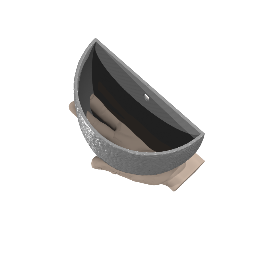 bild nr 4 på produkten: Väggmonterad kruka med sten liknande yta, en funktionell och dekorativ skål som ser ut som en naturlig sten och passar för växter eller blommor