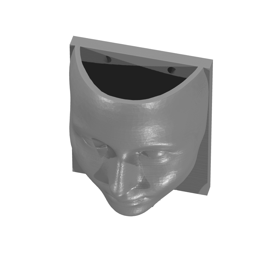 bild nr 1 på produkten: Väggkruka med ansiktsdesign med hål för skruvmontering, inspirerad av en kropp som en huvudplanterare, perfekt för växter och dekoration