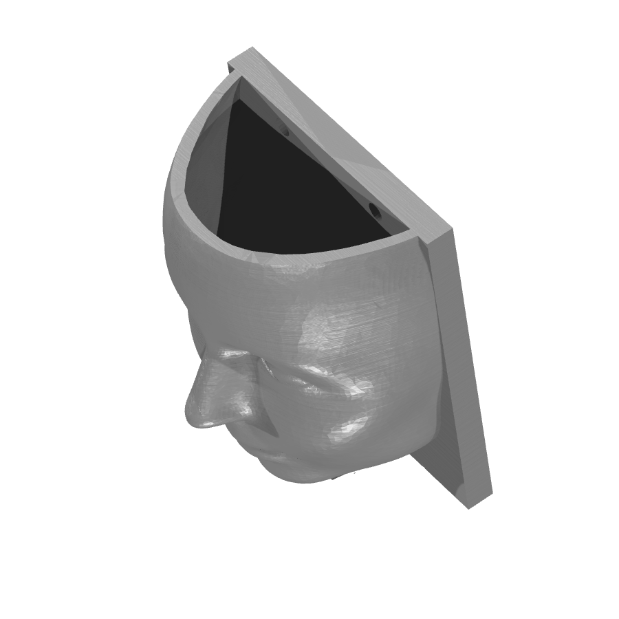 bild nr 2 på produkten: Väggkruka med ansiktsdesign med hål för skruvmontering, inspirerad av en kropp som en huvudplanterare, perfekt för växter och dekoration