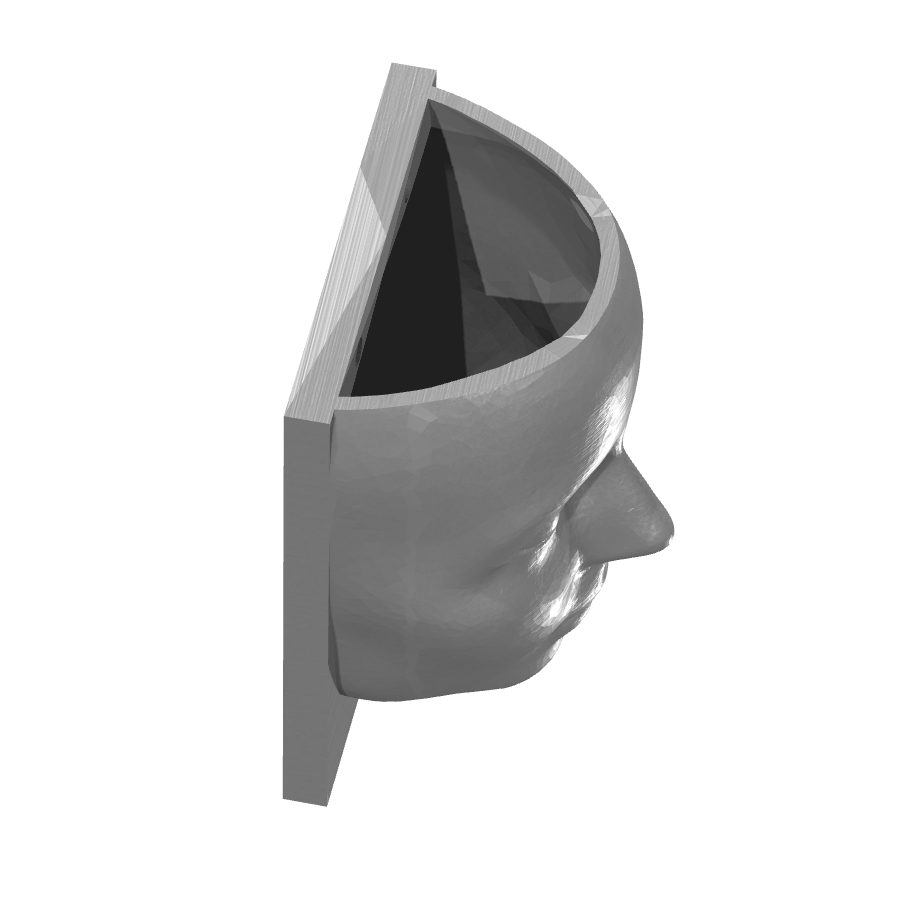 bild nr 7 på produkten: Väggkruka med ansiktsdesign med hål för skruvmontering, inspirerad av en kropp som en huvudplanterare, perfekt för växter och dekoration