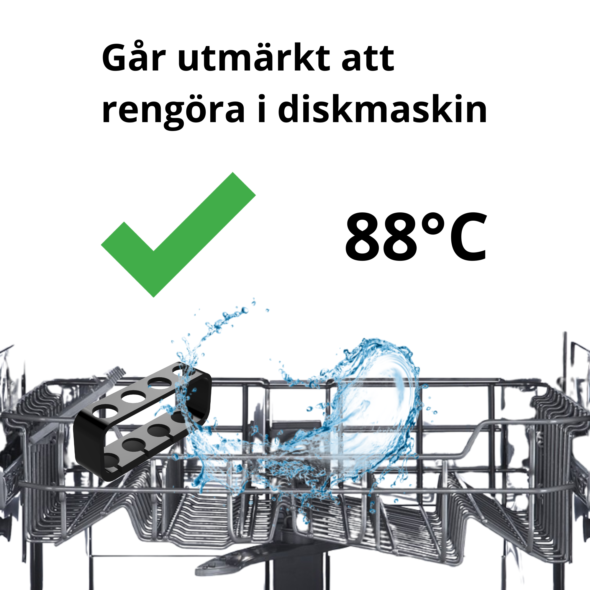 bild nr 5 på produkten: Hållare för 4 Tandborstar, Rakhyvlar, eller Tungskrapor - Håller Tandborstarna Separerade
