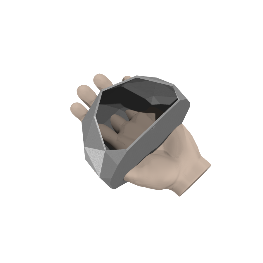 bild nr 4 på produkten: Väggkruka med låg polygon design för en modern och minimalistisk upplevelse, inspirerad av den senaste trenden inom 3D-printning