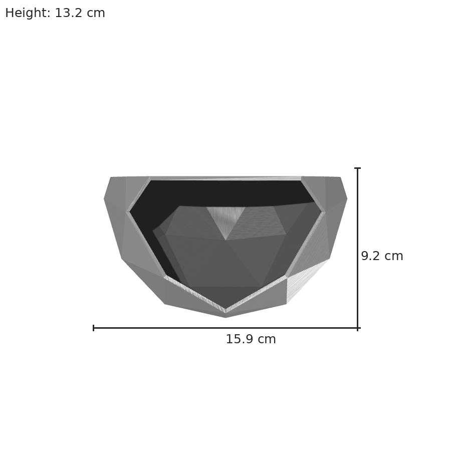 bild nr 8 på produkten: Väggkruka med låg polygon design för en modern och minimalistisk upplevelse, inspirerad av den senaste trenden inom 3D-printning