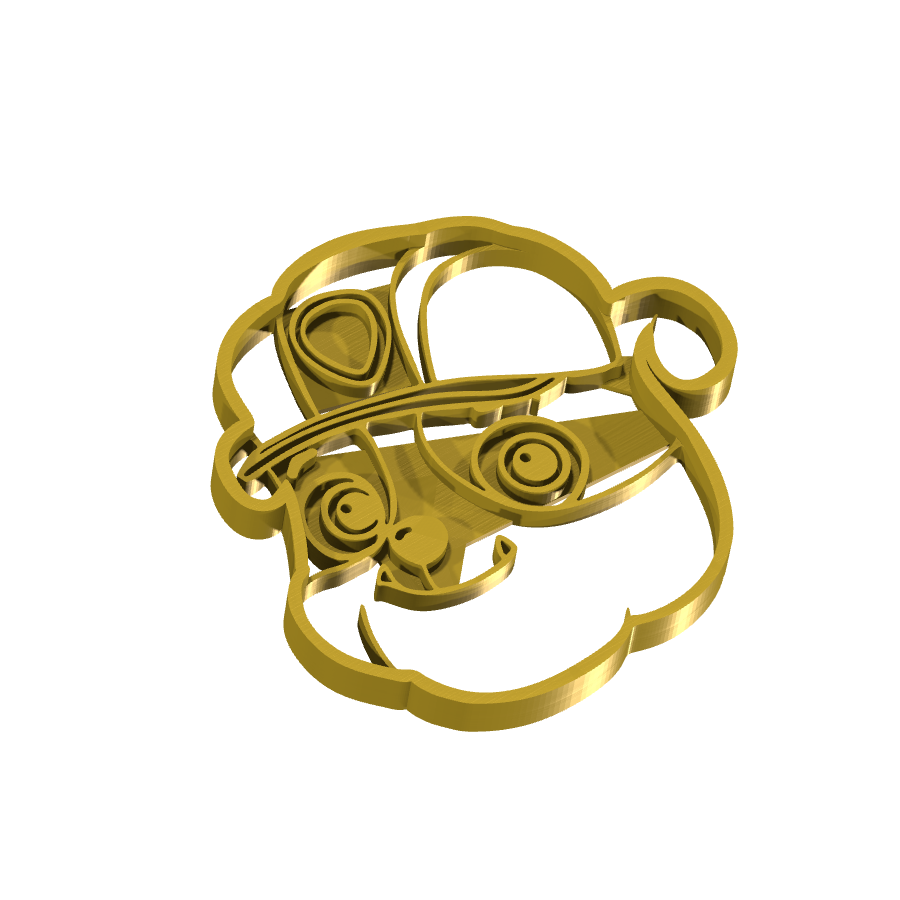 Bild på 3D printad produkt med namn: Kakform eller pepparkaksform med Rubble-motiv, perfekt för bakning och dekoration inspirerad av PAW Patrol