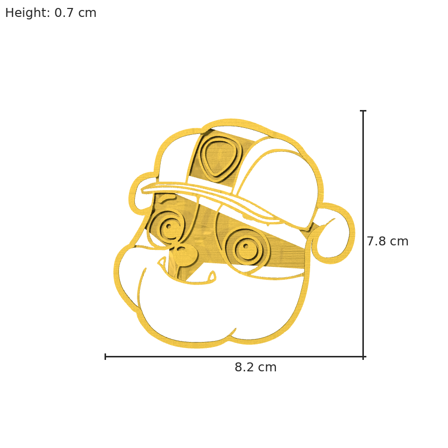 bild nr 8 på produkten: Kakform eller pepparkaksform med Rubble-motiv, perfekt för bakning och dekoration inspirerad av PAW Patrol