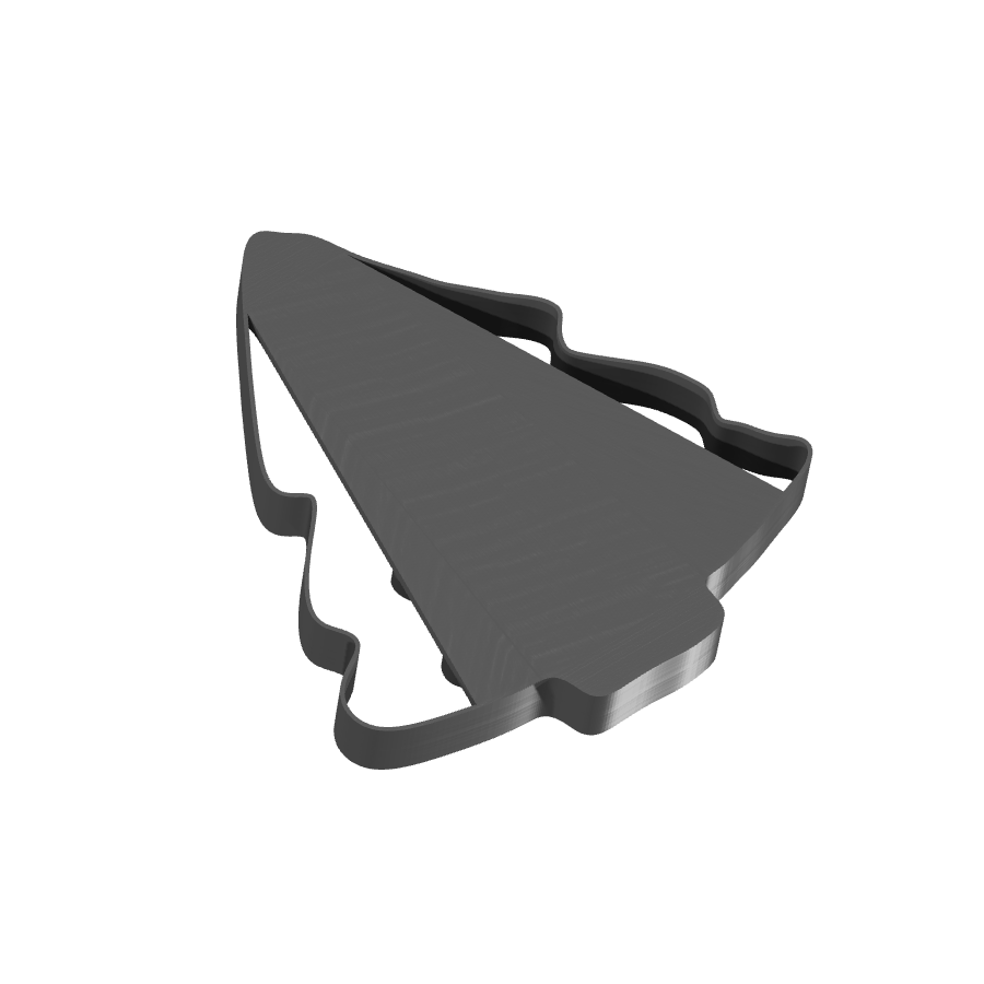 Bild på 3D printad produkt med namn: Kakform eller pepparkaksform i form av en julgran, inspirerad av den klassiska christmas tree, perfekt för bakning och dekoration under julen