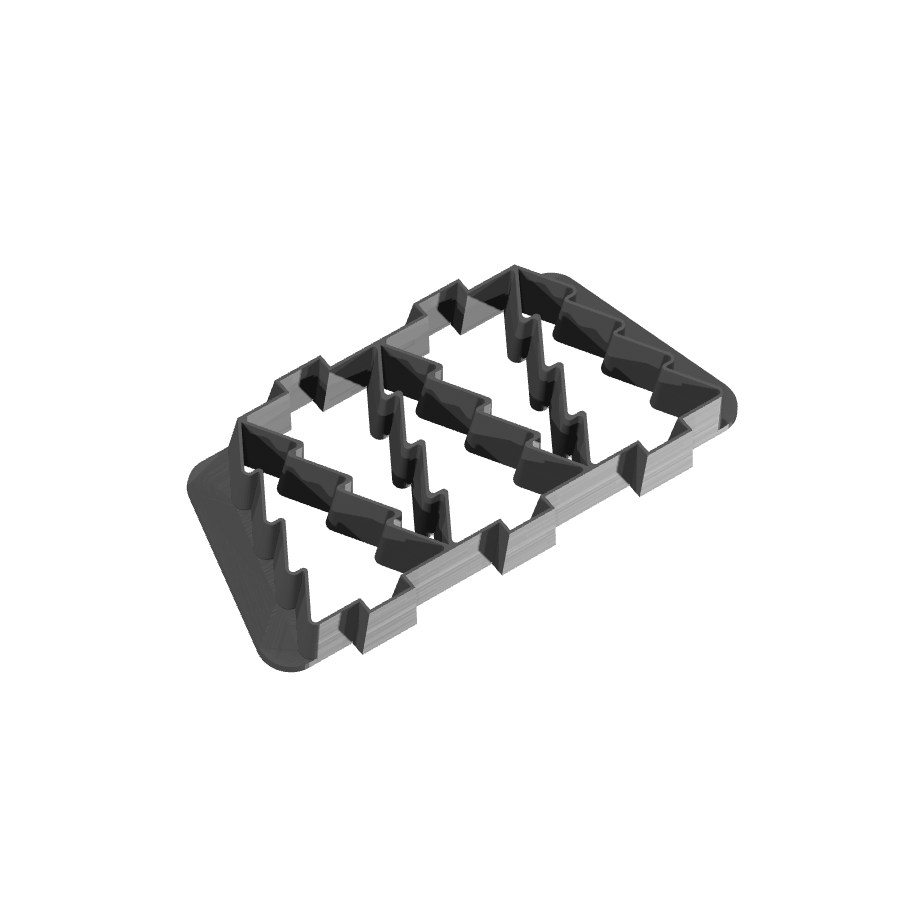 Bild på 3D printad produkt med namn: Kakform för hemmagjorda pepparkakor i form av julgran, perfekt för julbakning och dekoration
