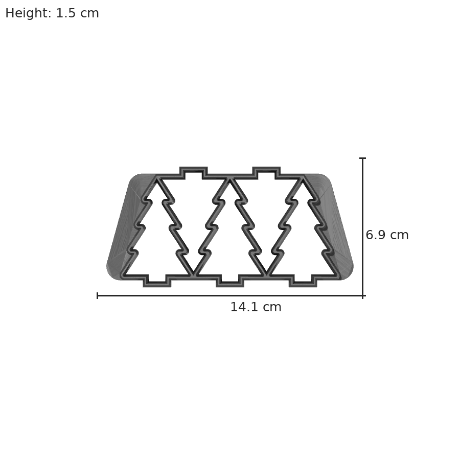 bild nr 8 på produkten: Kakform för hemmagjorda pepparkakor i form av julgran, perfekt för julbakning och dekoration
