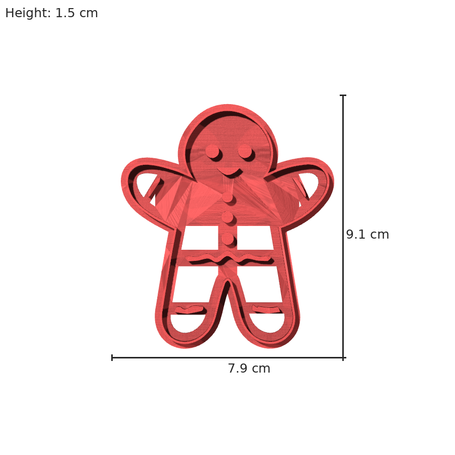 bild nr 8 på produkten: Kakform för pepparkakor i form av en glädjande pepparkaksman, perfekt för att skapa roliga och goda pepparkakor till jul