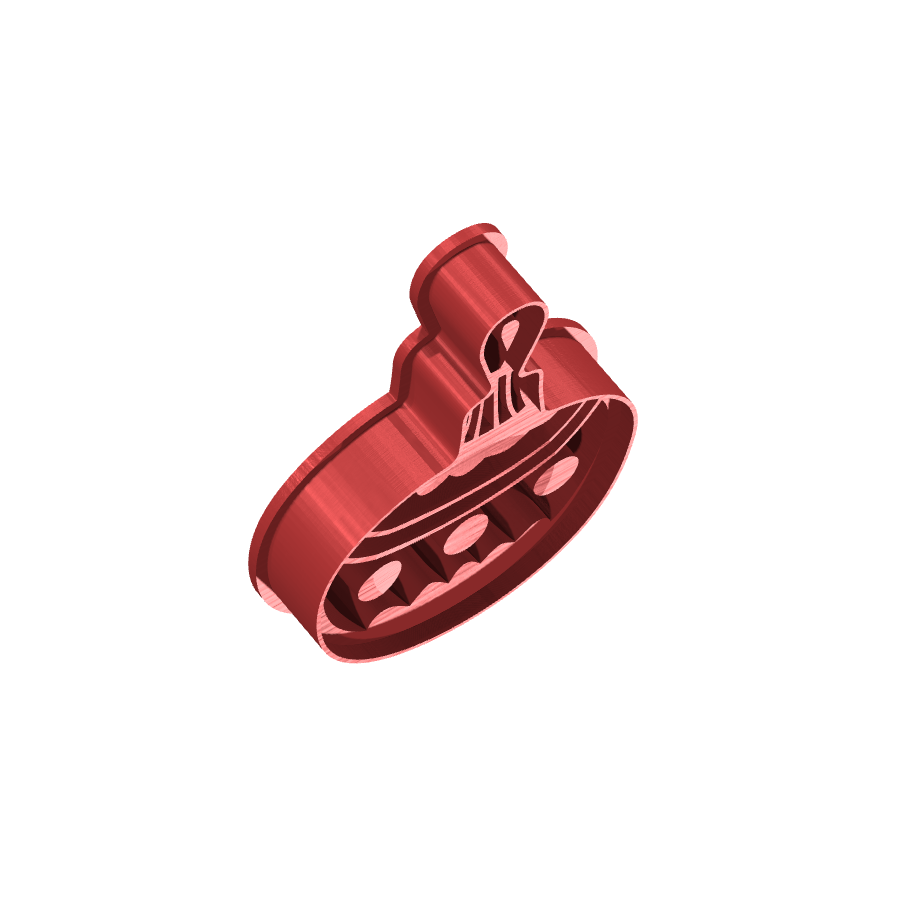 Bild på 3D printad produkt med namn: Julpyntad pepparkaksform i 3D-utskrift, inspirerad av klassiska julkort, perfekt för att skapa juliga pepparkakor och dekorera ditt hem